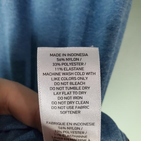 Rhone Mens Blue Reign Soft Sweat Wicking Short Sleeve Shirt Top Size Medium - Picture 5 of 6